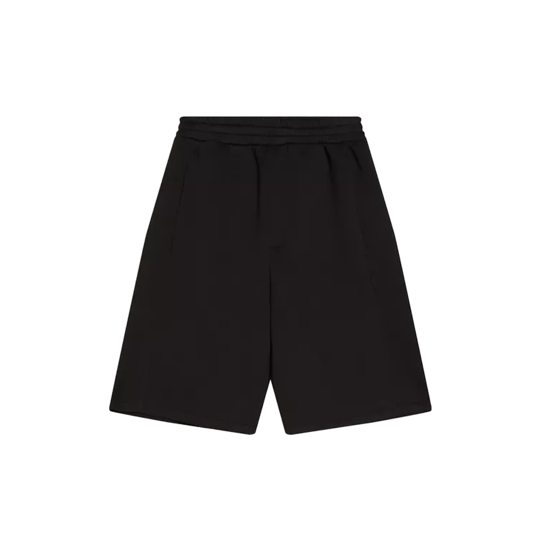 Oversize neoprene-effect Bermuda shorts