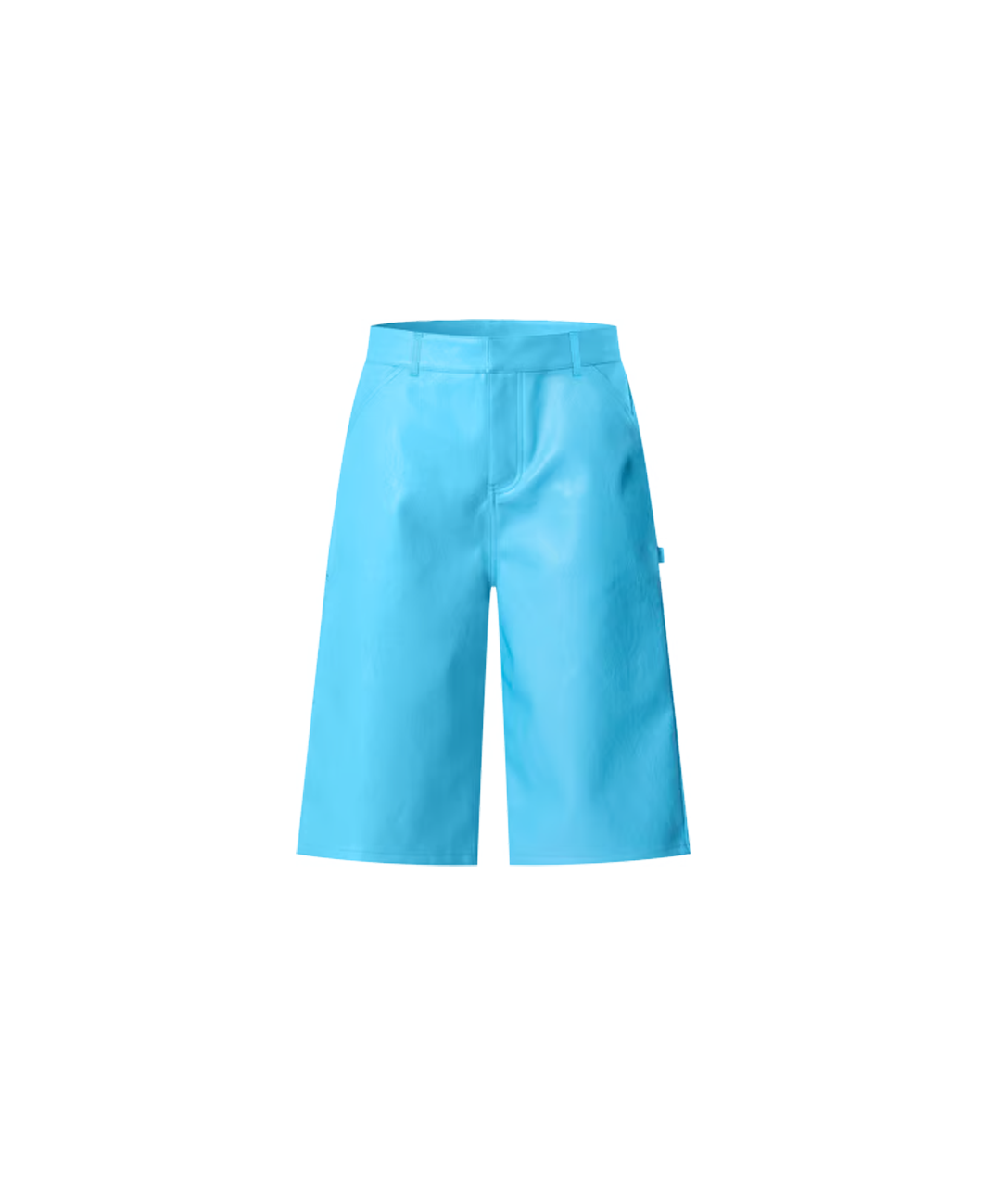Ultra Baggy Leather Blue Shorts