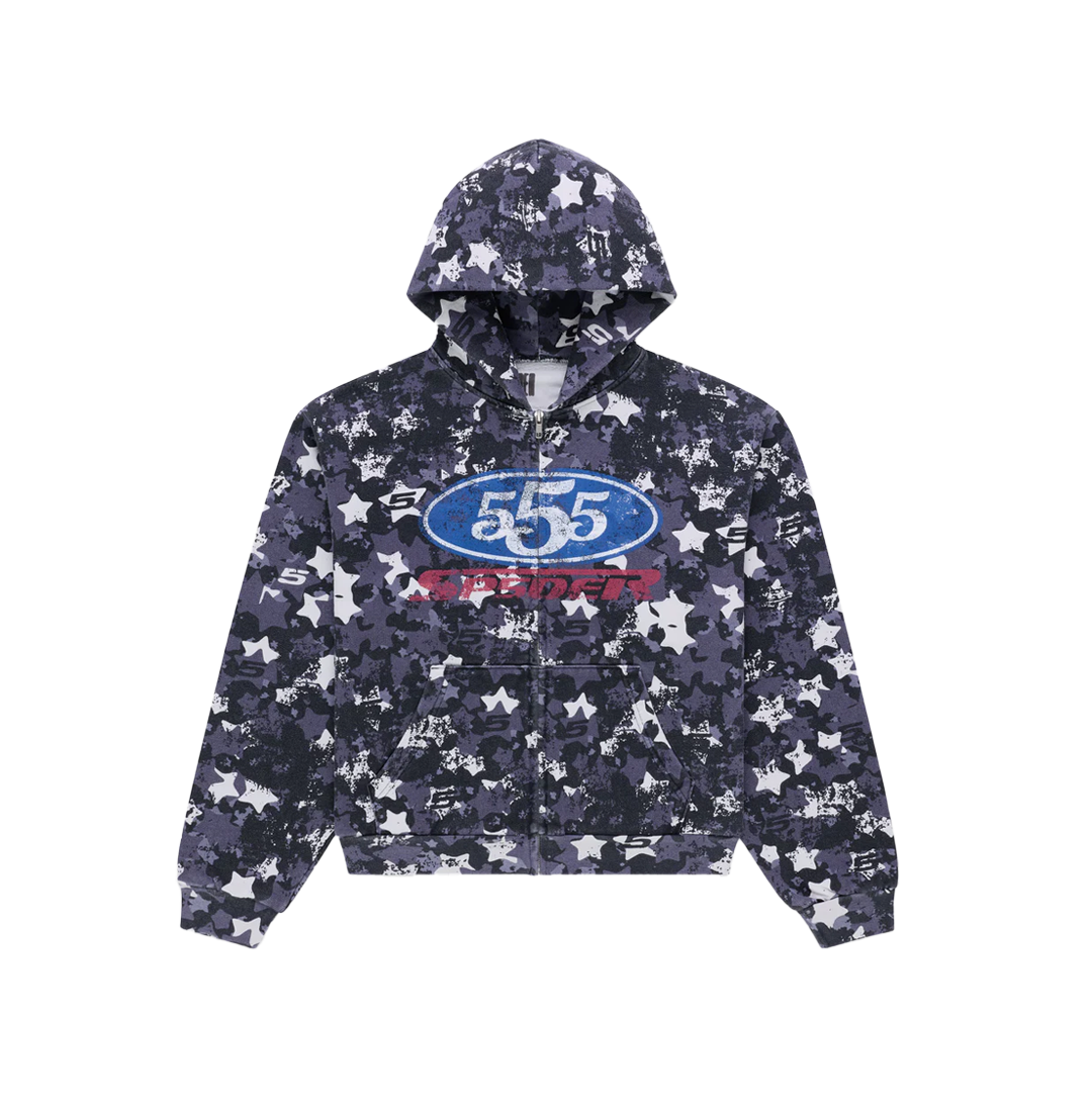 R5CING Zip Hoodie Blue Camo