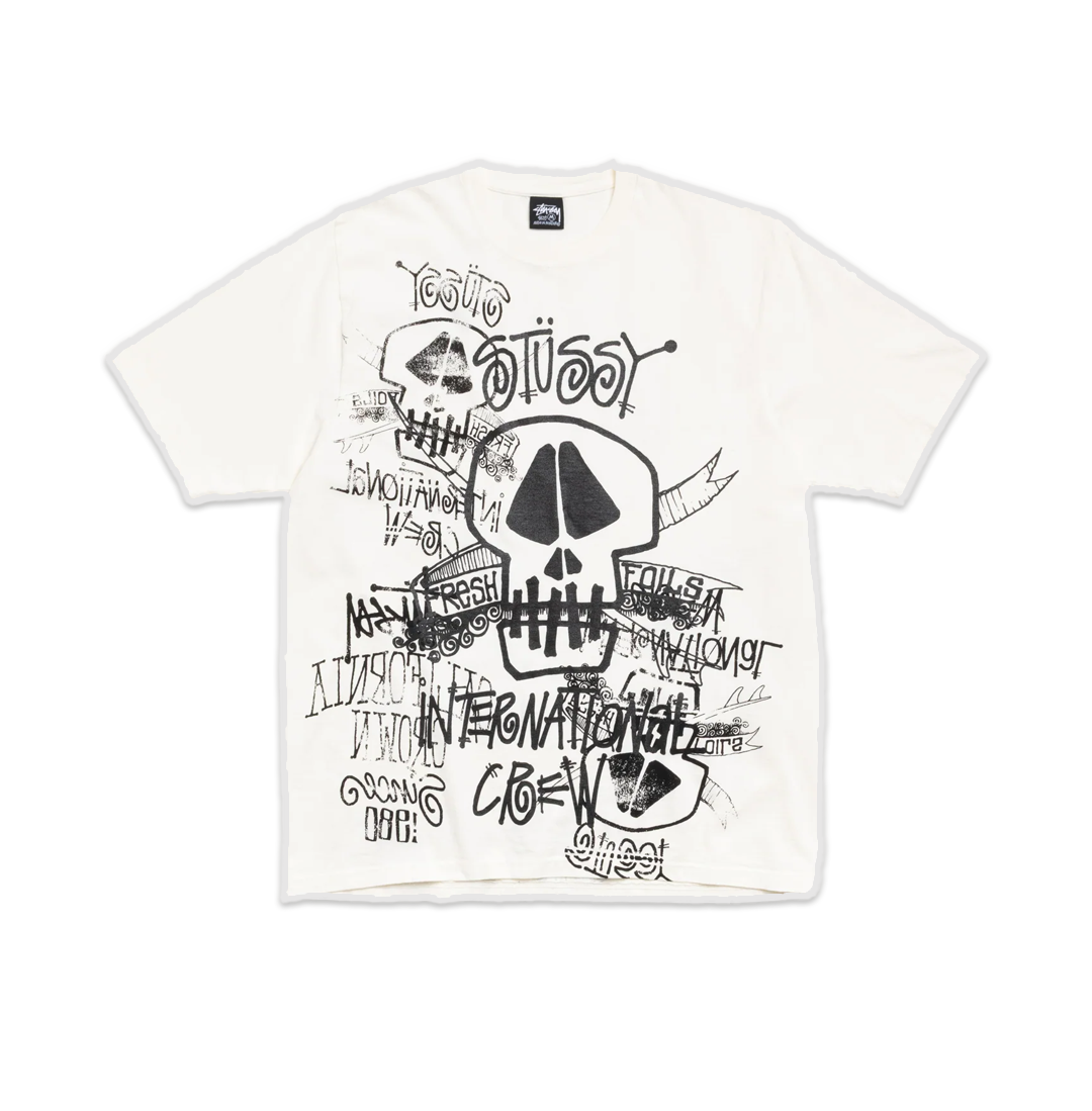 Stussy Skulls Tee Pigment Dyed Natural