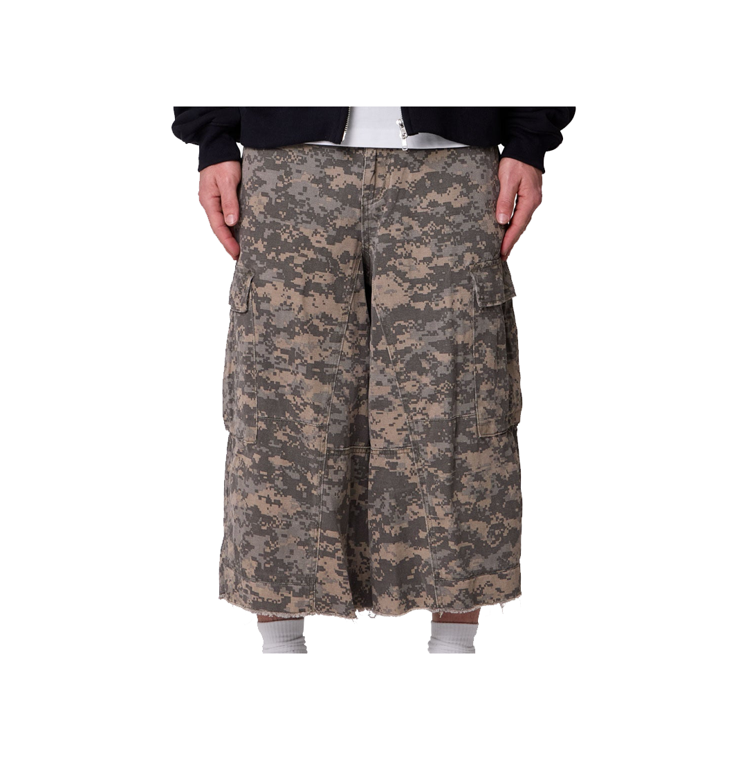Extra Long Cargo Shorts - Digi Camo