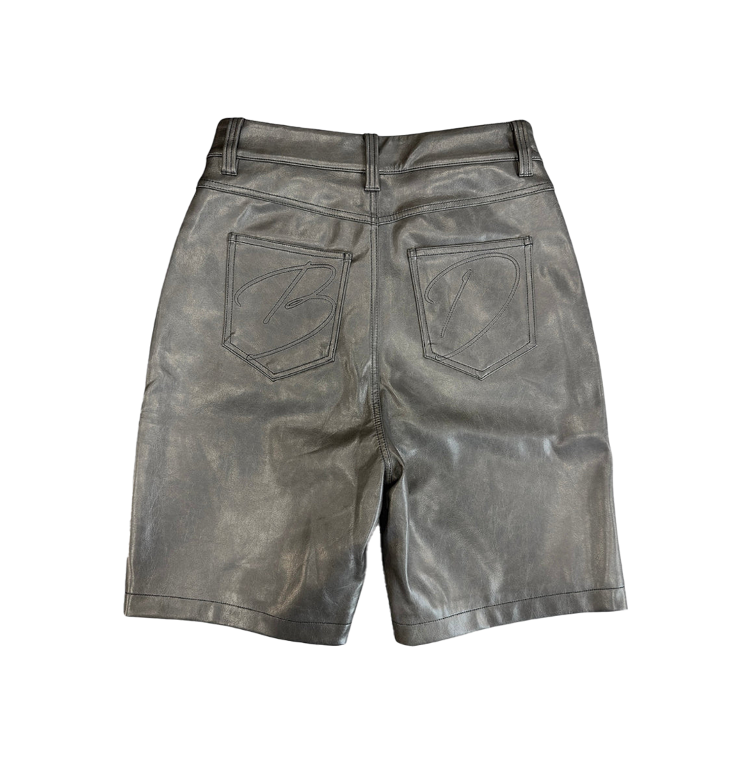 Leather shorts (GREY)