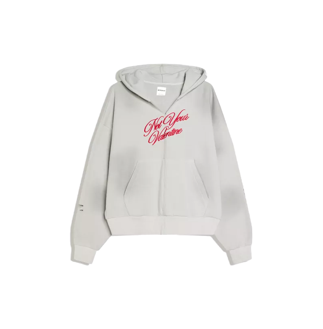Cropped printed hoodie