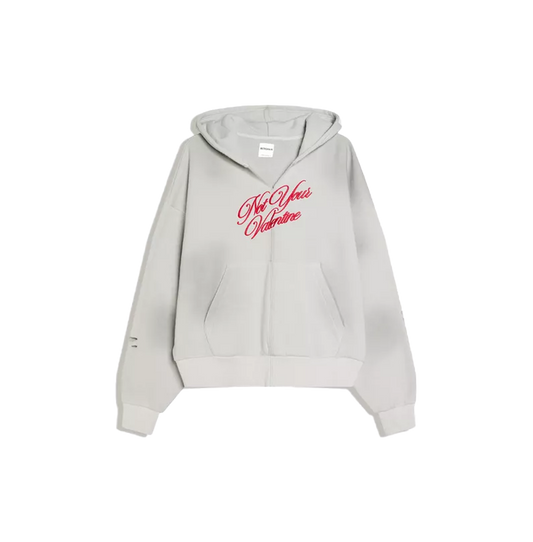 Cropped printed hoodie