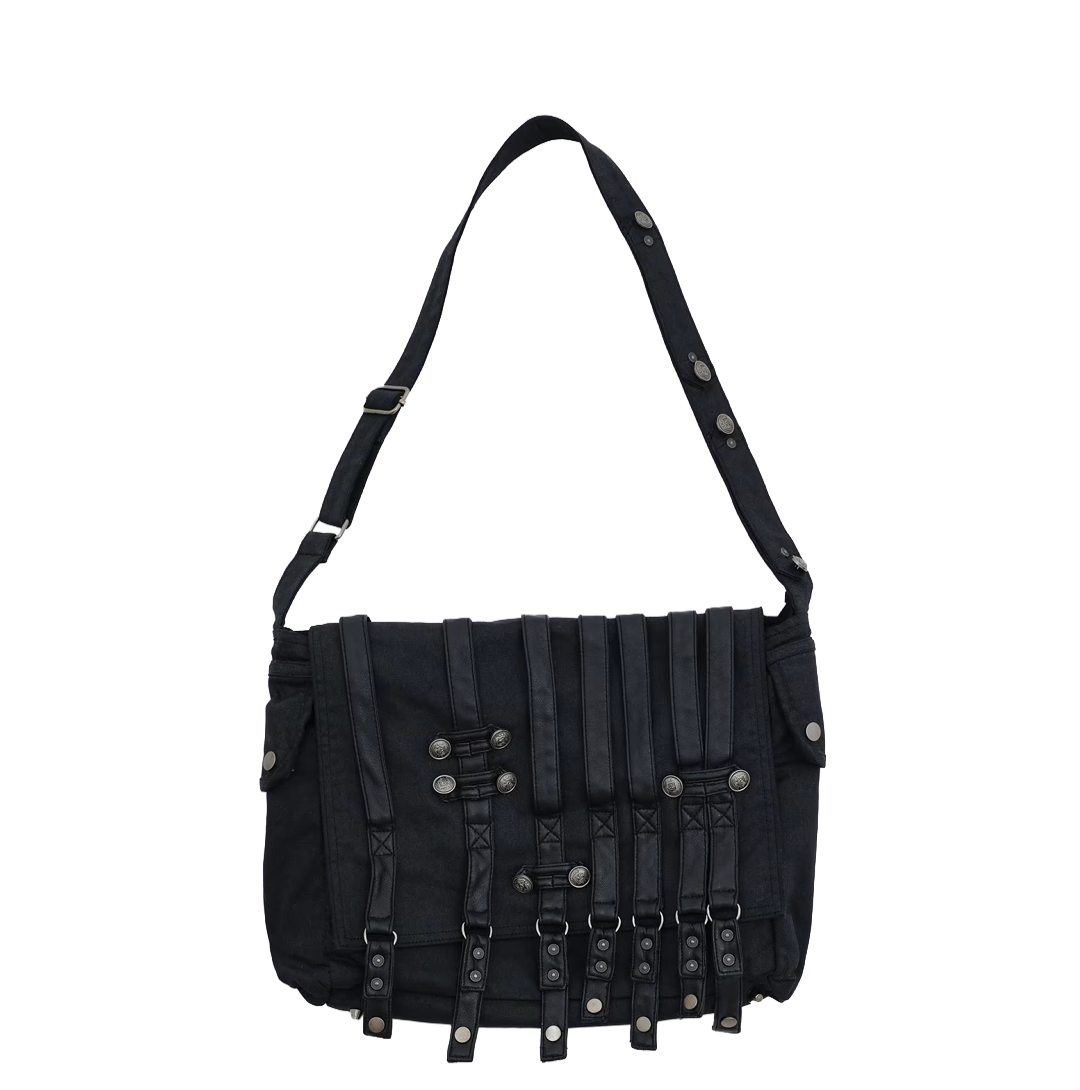 Drummer Coated Denim Satchel Bag