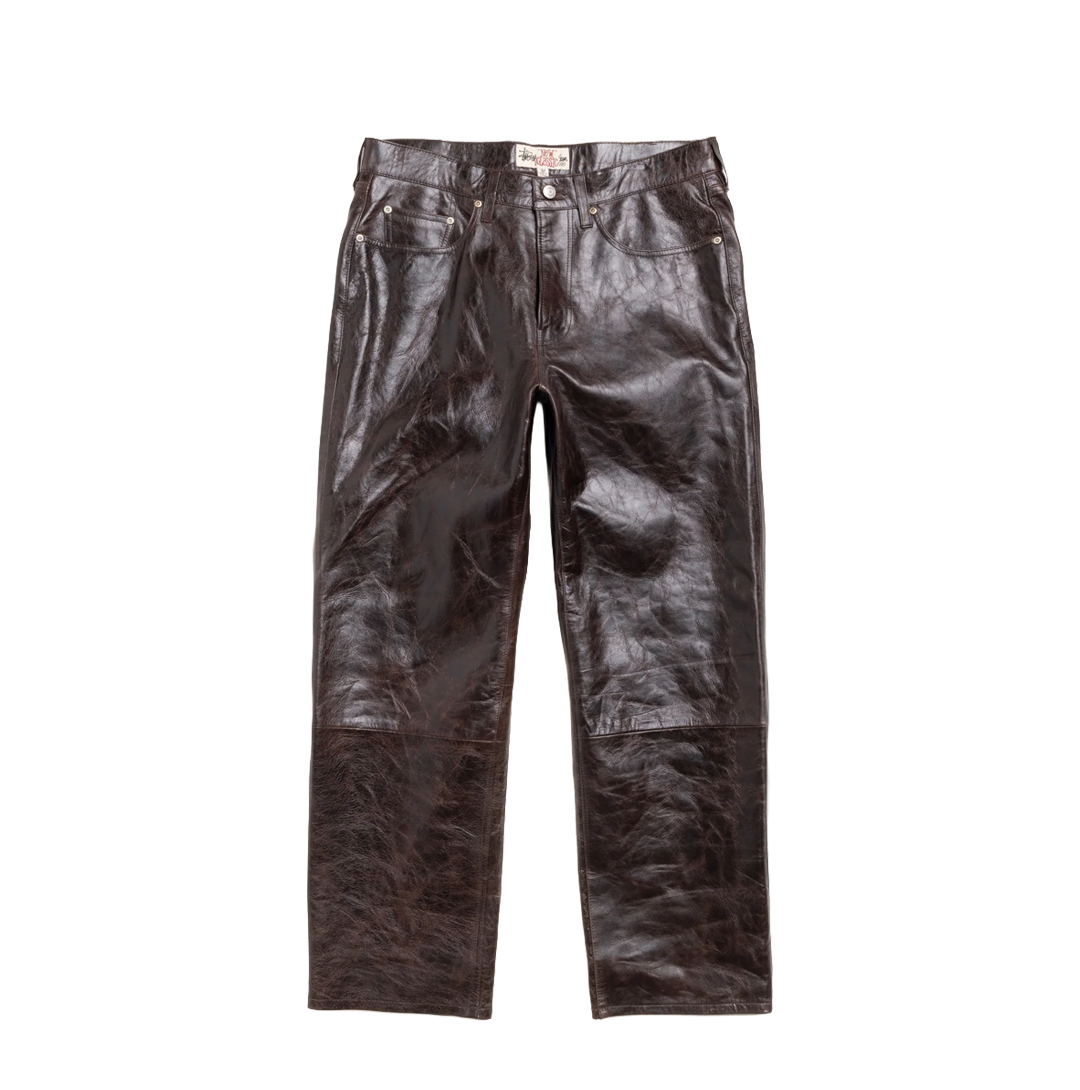 New Classic Dark Brown Leather Pant