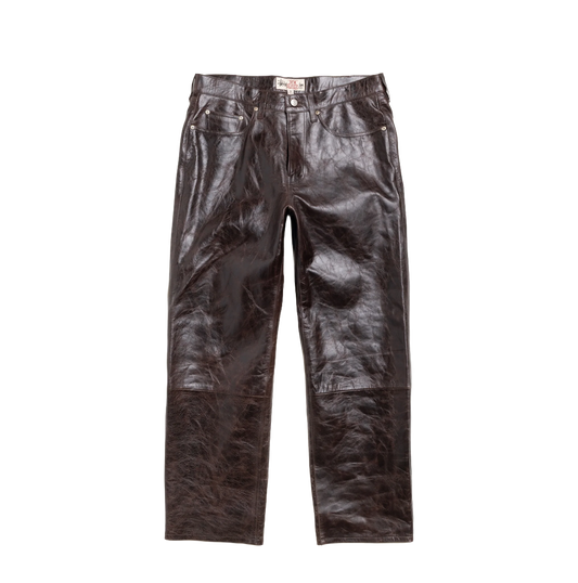 New Classic Dark Brown Leather Pant