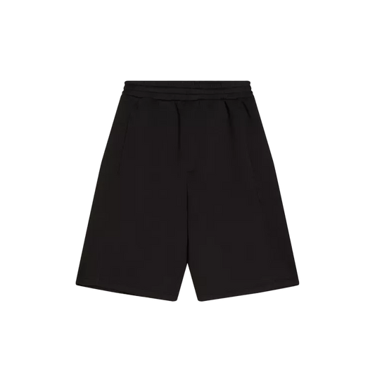 Oversize neoprene-effect Bermuda shorts