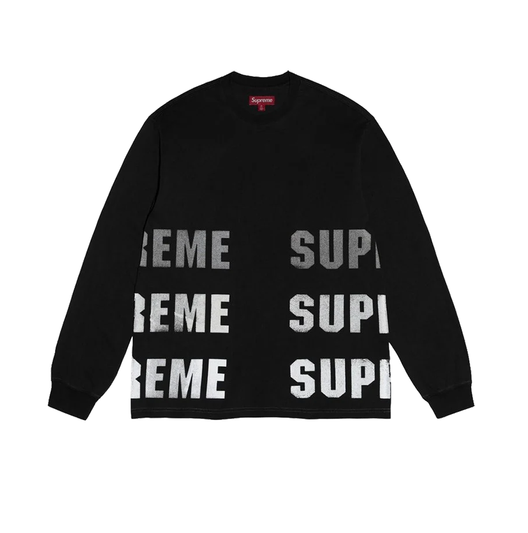 Black Reflective L/S Top