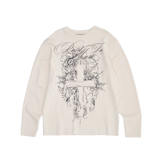 Rest In Music Waffle Long Sleeve Top
