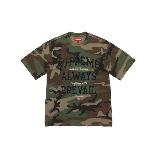 Always Prevail S/S Woodland Camo Top