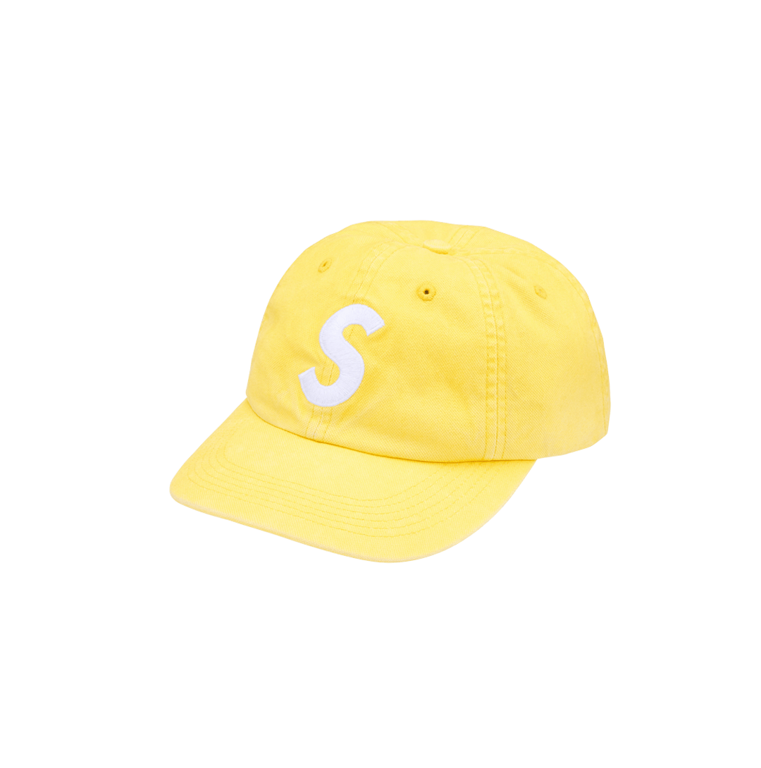 Washed Canvas S Logo 6-Panel Yellow
