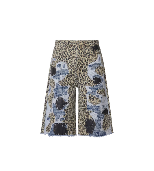 Ultra Baggy Cheetah Boro Shorts
