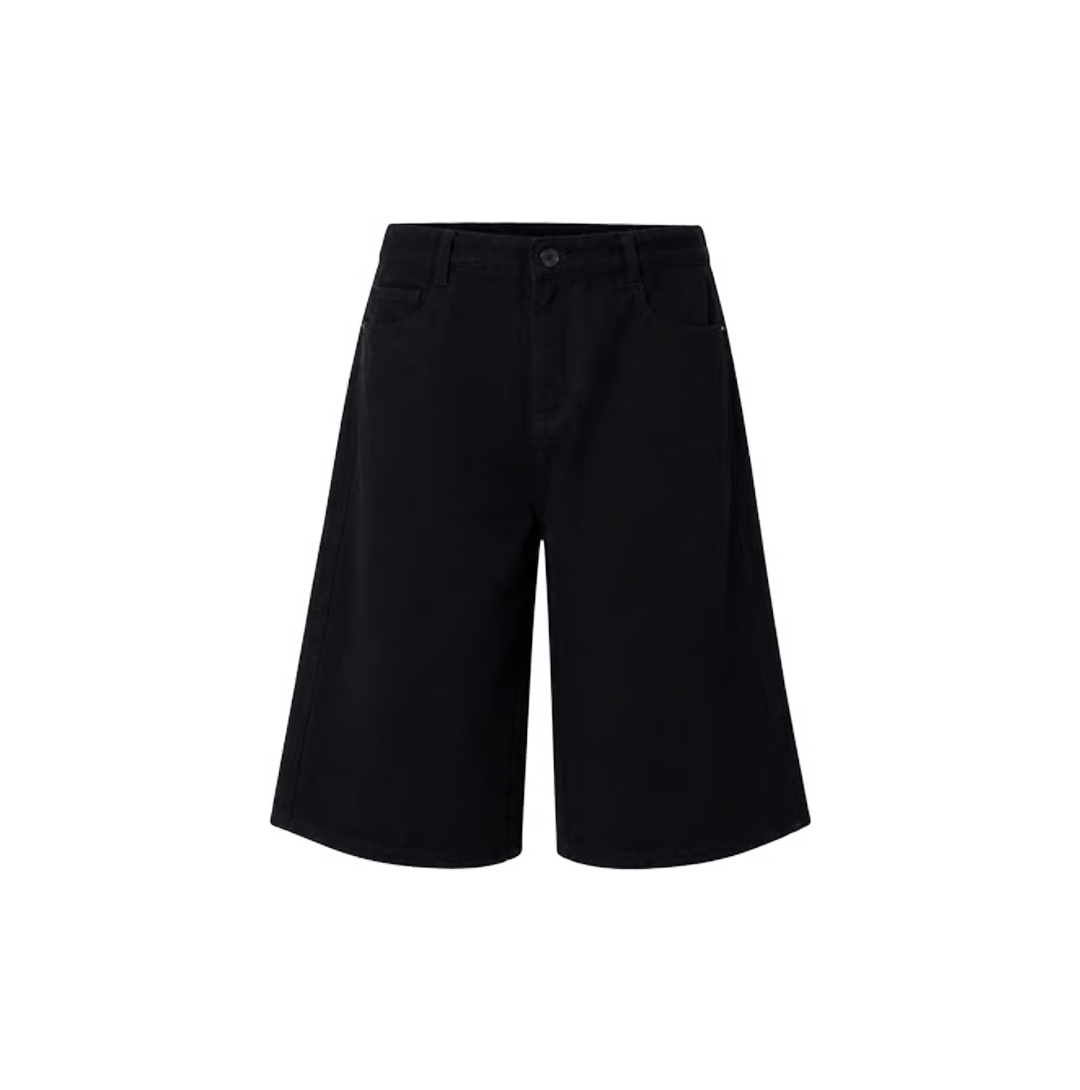 Black Ultra Baggy Paneled Chino Shorts