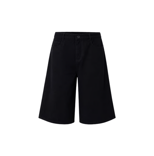 Black Ultra Baggy Paneled Chino Shorts