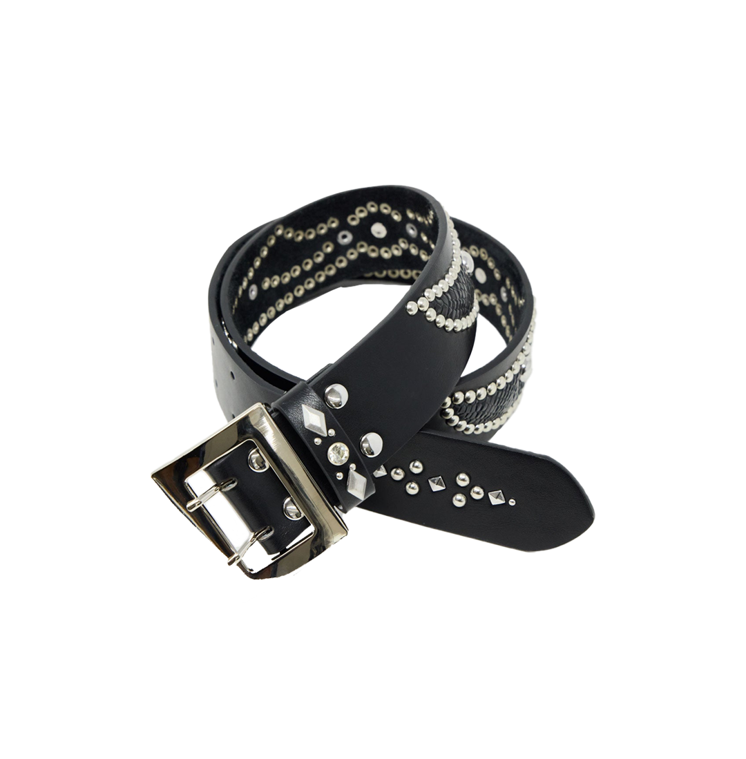 Vintage Python Belt - Black