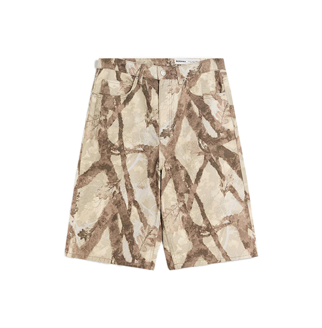 Bershka Baggy printed bermuda shorts
