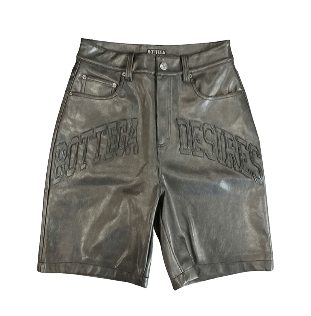 Leather shorts (GREY)