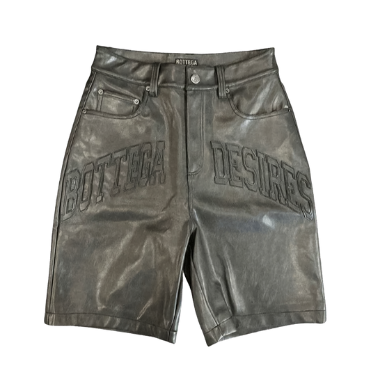 Leather shorts (GREY)