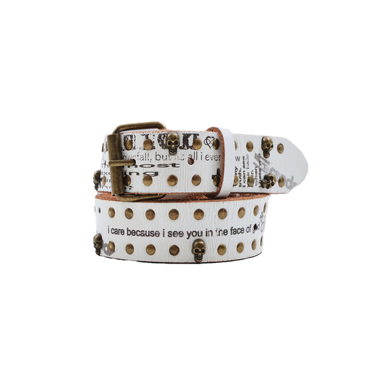 Divinity Studded White Belt