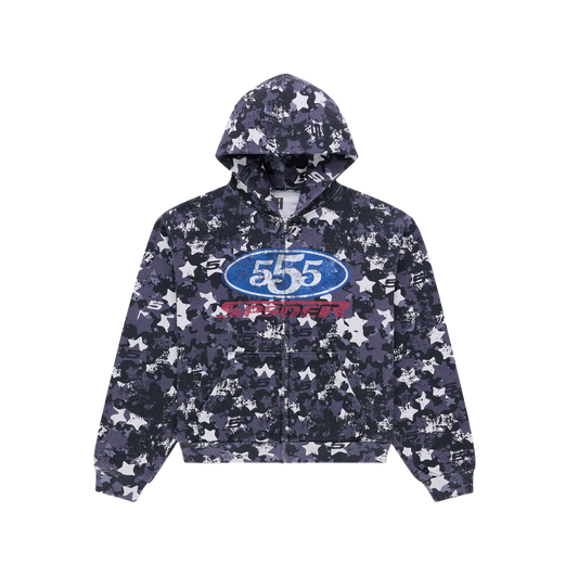R5CING Zip Hoodie Blue Camo