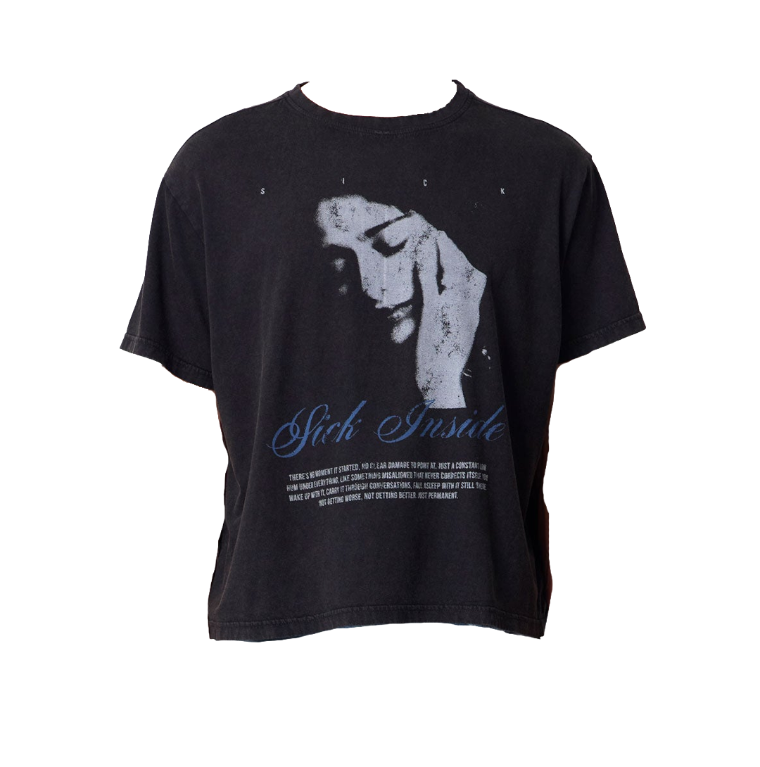Sick Inside Tee  Washed Black 