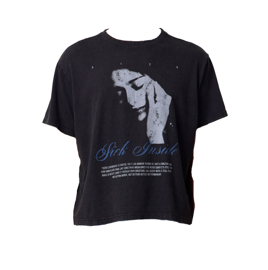 Sick Inside Tee  Washed Black 