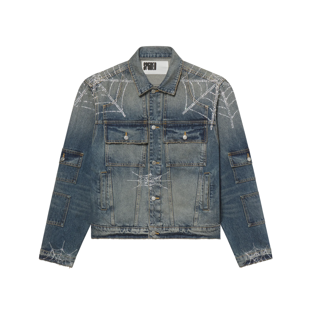 Rhinestone WEB Denim Jacket