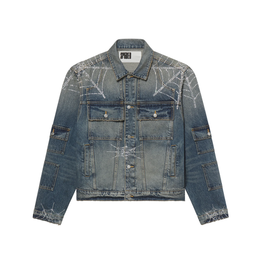 Rhinestone WEB Denim Jacket