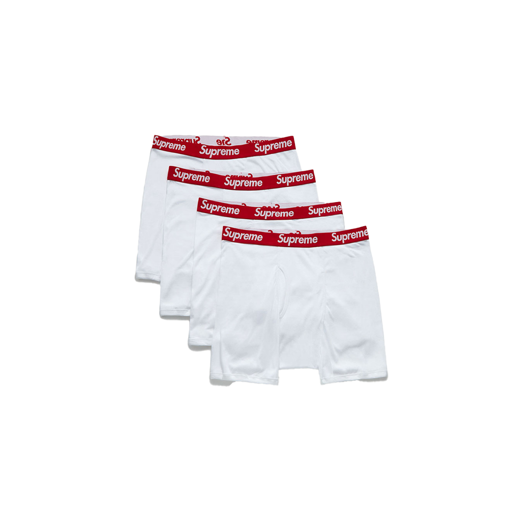 Supreme/Hanes Boxer Briefs (4 Pack) White
