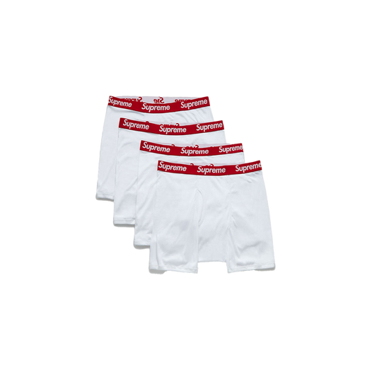 Supreme/Hanes Boxer Briefs (4 Pack) White