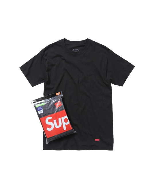 Supreme X Hanes 3 Tagless T shirts black
