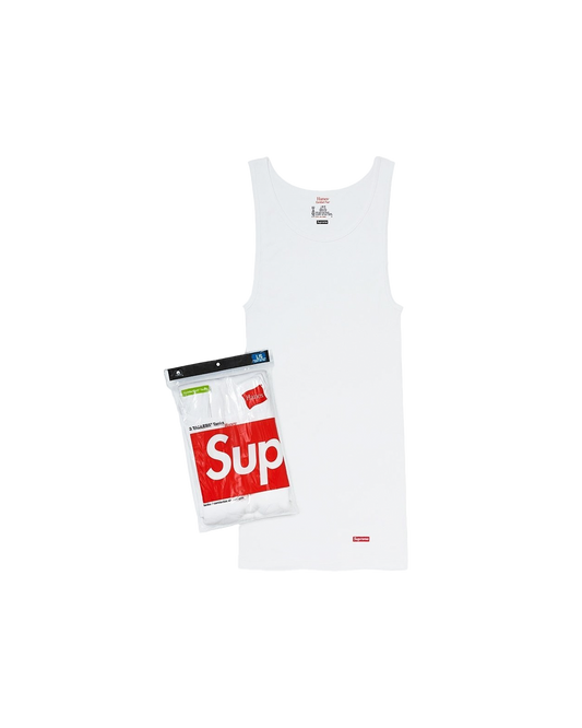 Supreme X Hanes 3 Tagless Tanks white