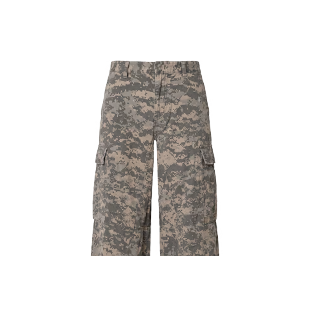 Extra Long Cargo Shorts - Digi Camo 